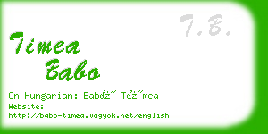 timea babo business card